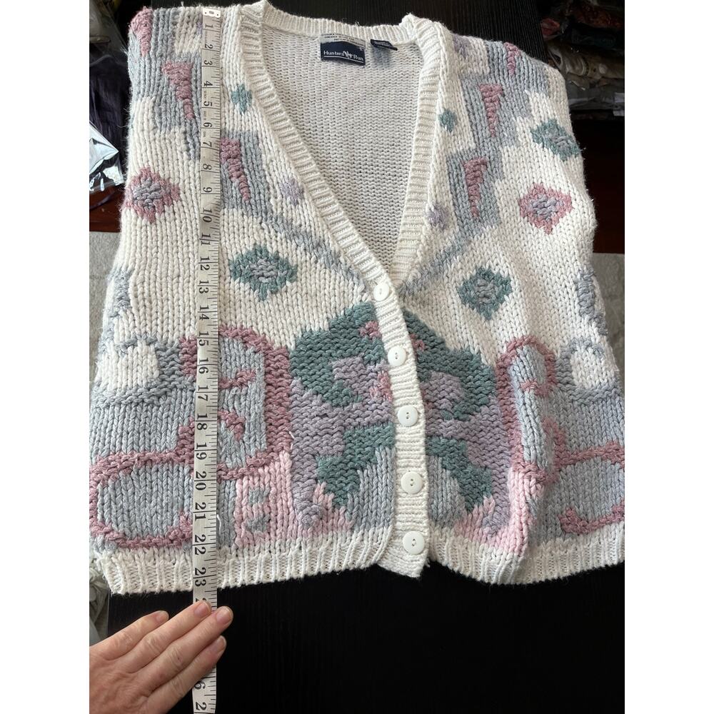 Vintage 90's Hunter's Run Chunky Knit Cardigan Sweater - Picture 5 of 11